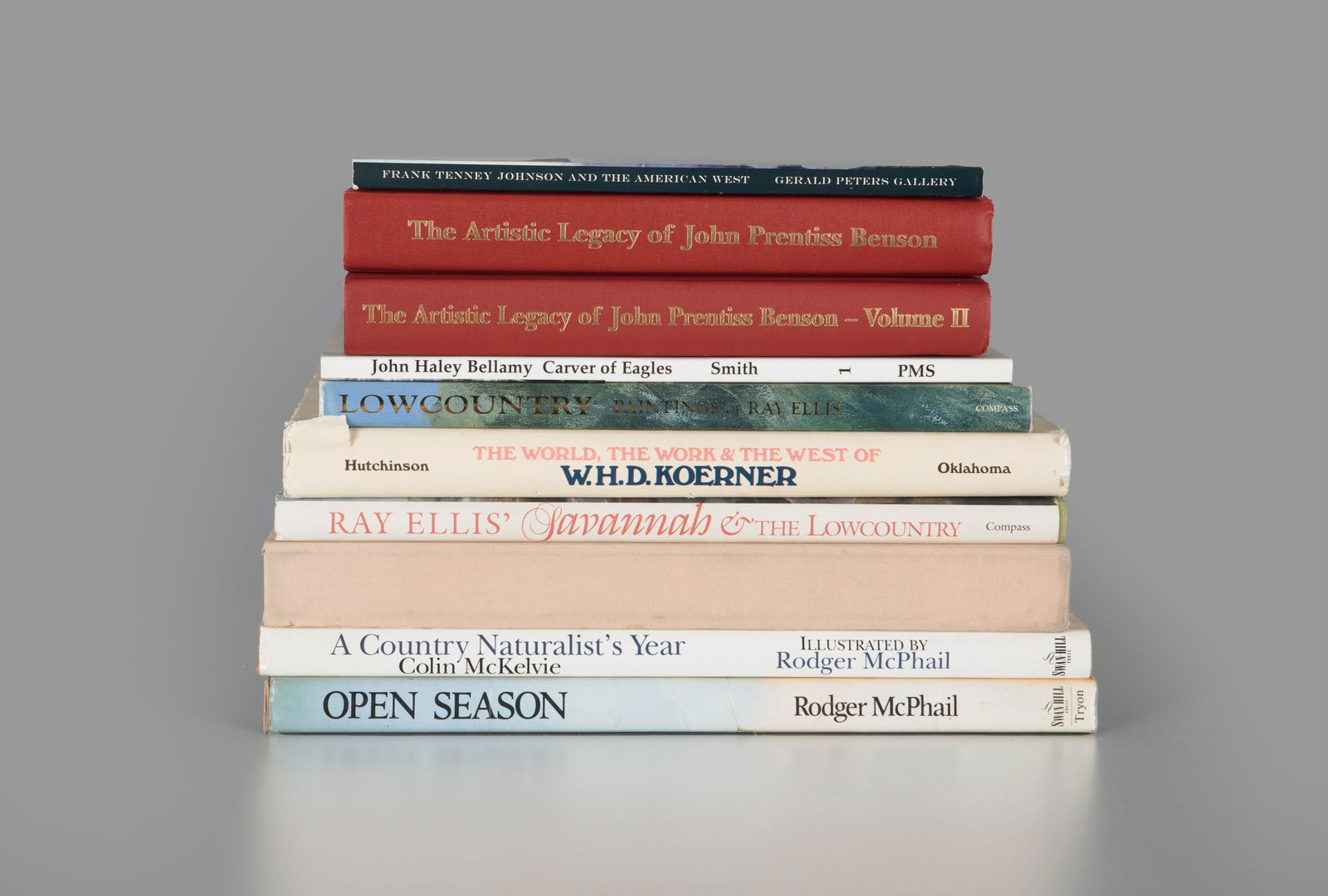 Art Reference Books: Art Reference Books Two copies of "The Artistic Legacy of John Prentiss Benson" by Nicholas Baker, signed by the author. "John Haley Bellamy Carver of Eagles" by Yvonne Brault Smith. "Gray Ellis' Sava