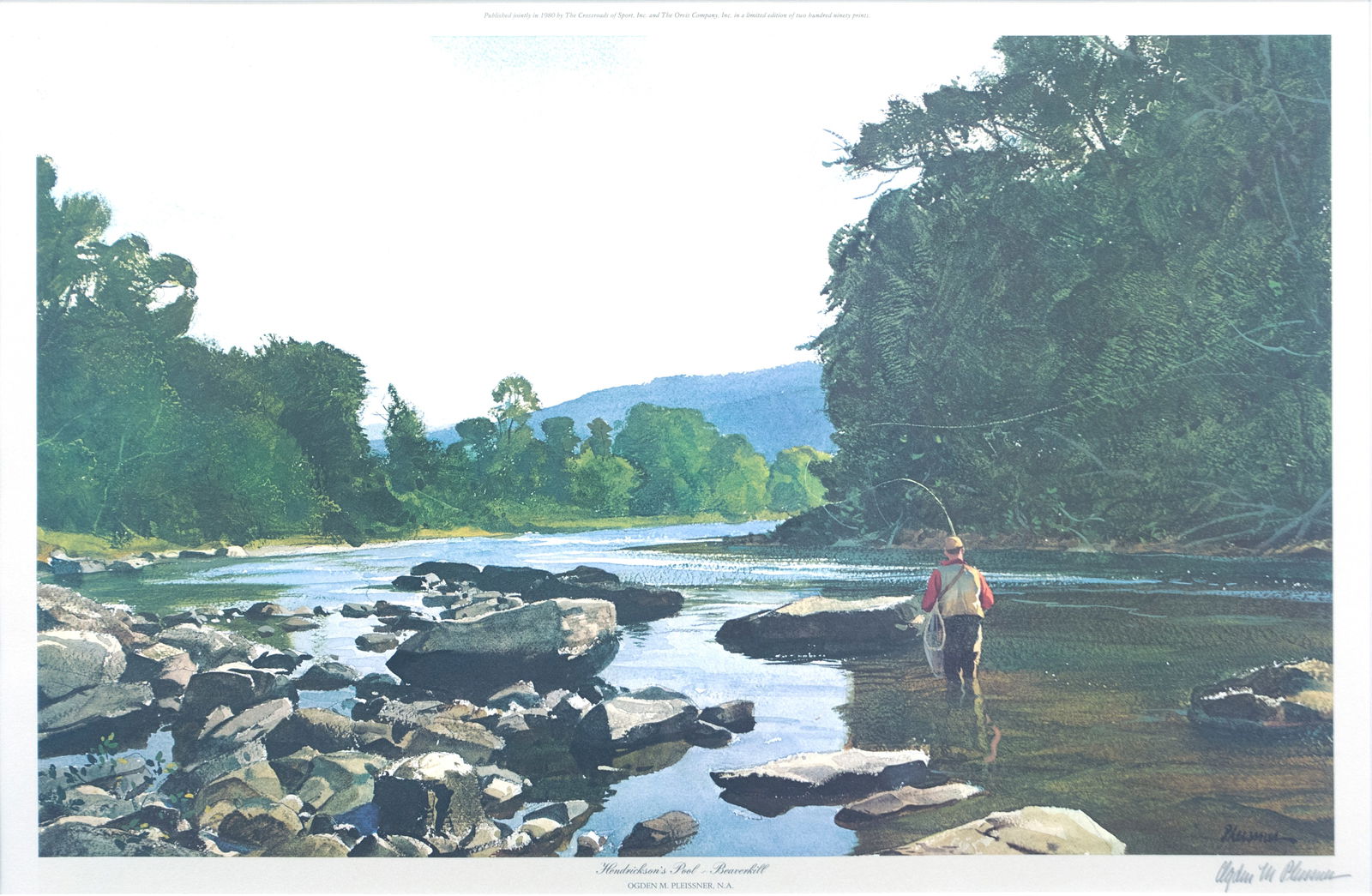 Ogden M. Pleissner (1905-1983), Hendrickson's Pool - Beaverkill (1 of 3)