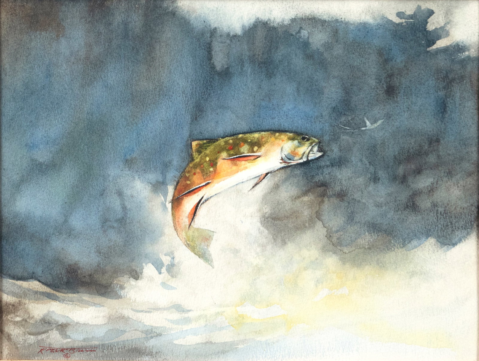 Roger Blum (b. 1950), Leaping Brook Trout (1 of 3)