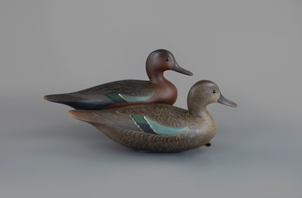 Exceedingly Rare Cinnamon Teal Pair by Mark S. McNair (b. 1950)