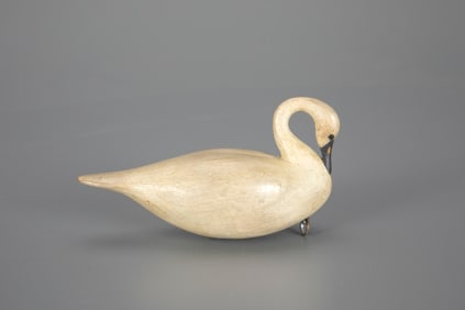 Miniature Preening Swan by Mark S. McNair (b. 1950)