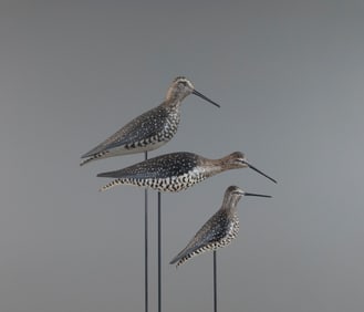 Shorebird Trio by A. Elmer Crowell (1862-1952)