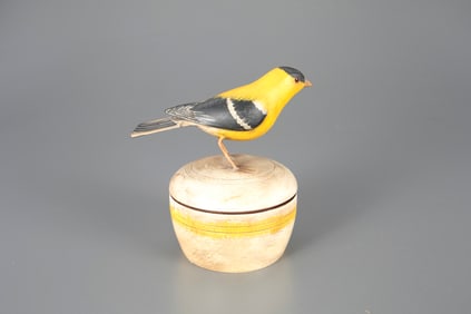 Goldfinch on Bowl by Frank S. Finney (b. 1947)