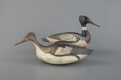 Outstanding Merganser Pair by Reggie Birch (b. 1953)