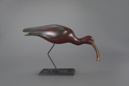 Glossy Ibis with Fish by William Gibian (b. 1946)