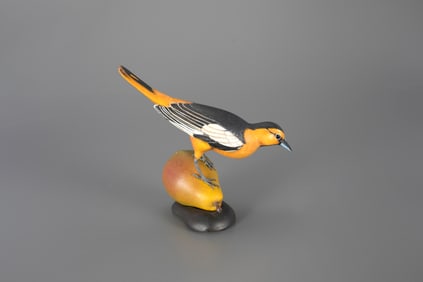 Bullock's Oriole on Pear by William Gibian (b. 1946)