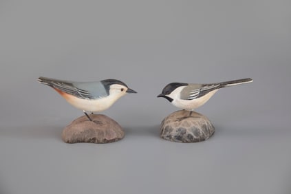Chickadee and Nuthatch by Jess Blackstone (1909-1988)