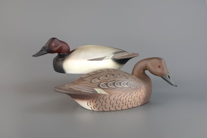 Reaching Canvasback Pair by Walter J. Ruppel (1902-1999)