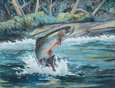 William J. Schaldach (1896-1982), Leaping Brook Trout