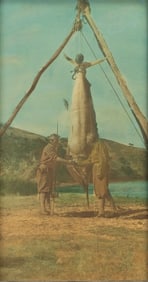 Photo of Zane Grey with a World Record Marlin