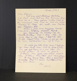 Letter from Zane Grey to Romer Grey