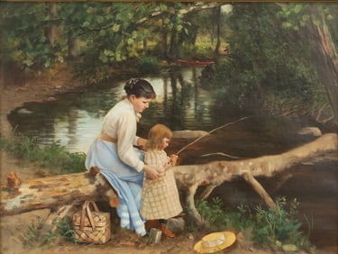 William E. Plimpton (1857-1940), The Fishing Lesson