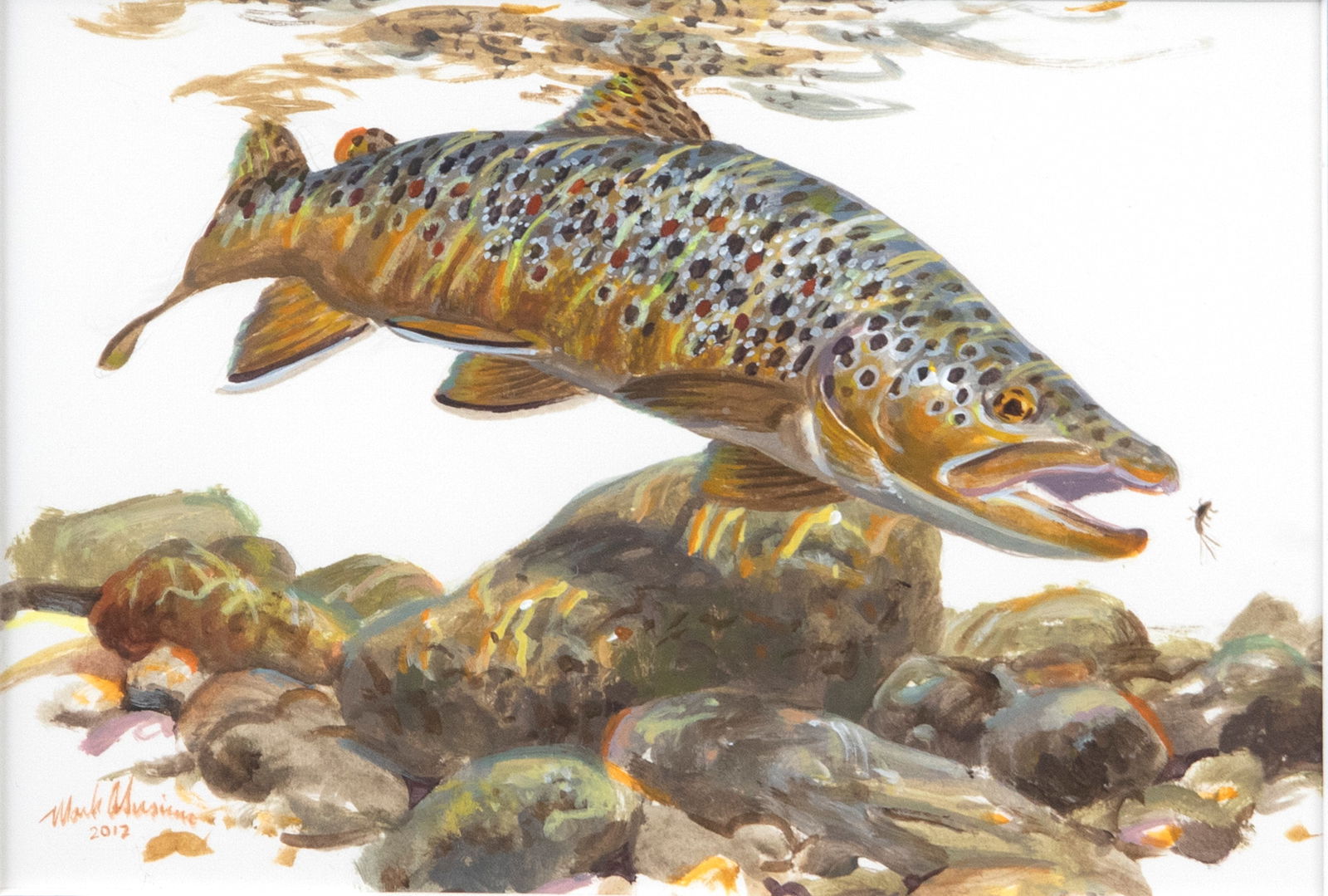 Mark Susinno (b. 1957), Feeding Brown Trout (1 of 3)