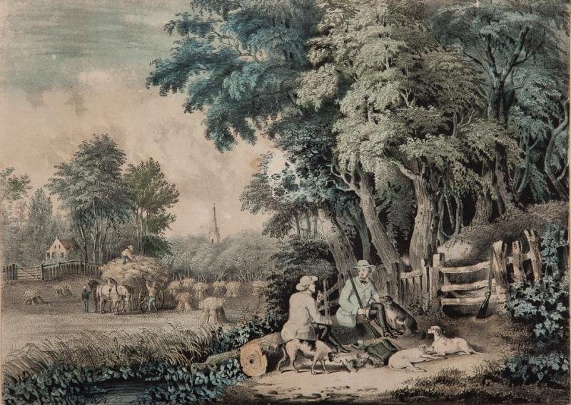 Currier (1813–1888) & Ives (1824–1895): Currier (1813–1888) & Ives (1824–1895) The Return From The Woods, 1857-72 lithograph, 11 by 15 in. after F.F. Palmer, del. Published Currier & Ives