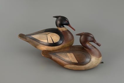 Stavis "High-Tri" Merganser Pair by Mark S. McNair (b. 1950)