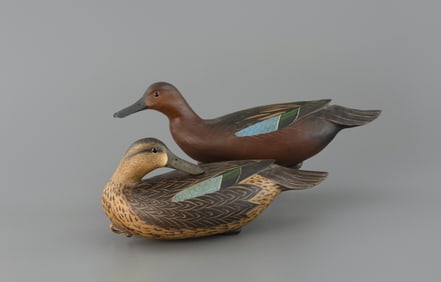Cinnamon Teal Pair by Robert "Bob" White (b. 1939)