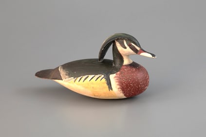 Exceedingly Rare Wood Duck Drake by Ira D. Hudson (1873-1949)