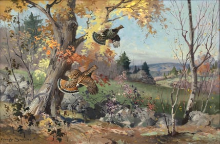 George Browne (1918-1958), Pasture Edging - Ruffed Grouse