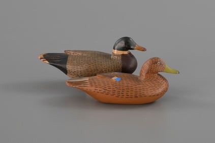 Miniature Mallard Pair by Tom Fitzpatrick (1887-1958)