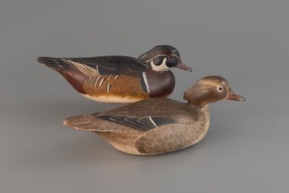 Mackey Johnson Wood Duck Pair by Lloyd Johnson (1910-1965)