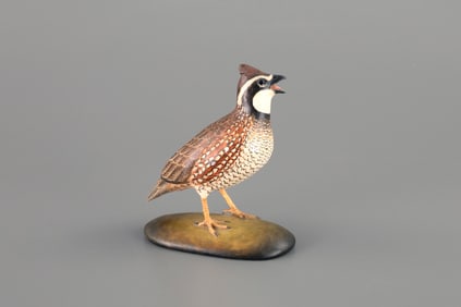 Life-Size Calling Quail by Frank S. Finney (b. 1947)