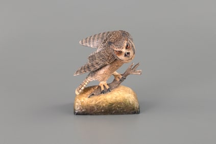 Great Horned Owl Miniature by Frank S. Finney (b. 1947)