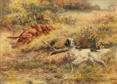 Edmund Henry Osthaus (1858-1928), Setters in the Field