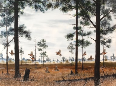 David A. Hagerbaumer (1921-2014), Flushing Quail Covey