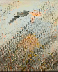 David A. Hagerbaumer (1921-2014), In the Willow Brakes -Woodcock-