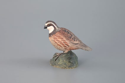 Hand-Painted Ceramic Quail by David A. Hagerbaumer (1921-2014)