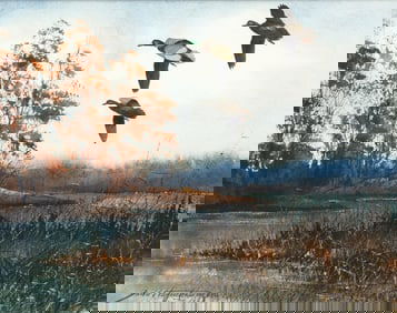 David A. Hagerbaumer (1921-2014), Mallards in Flight