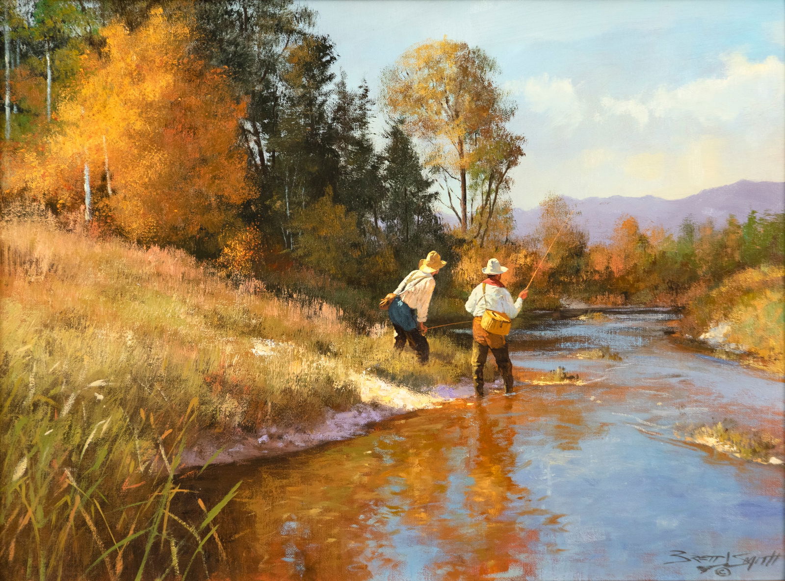 Brett James Smith (b. 1958), October Trout: Brett James Smith (b. 1958) October Trout signed "Brett J Smith" lower right oil on canvas, 17 1/2 by 23 1/2 in. signed and titled on back Provenance: Curt Mettam Collection