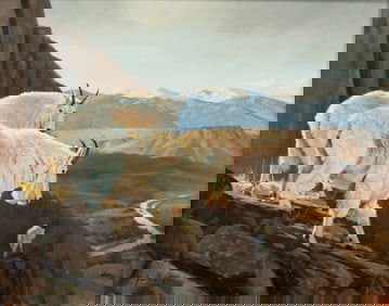 Grant Hacking (b. 1964), On the Verge - Mountain Goats