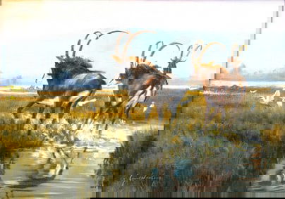 Grant Hacking (b. 1964), Sable and Egrets