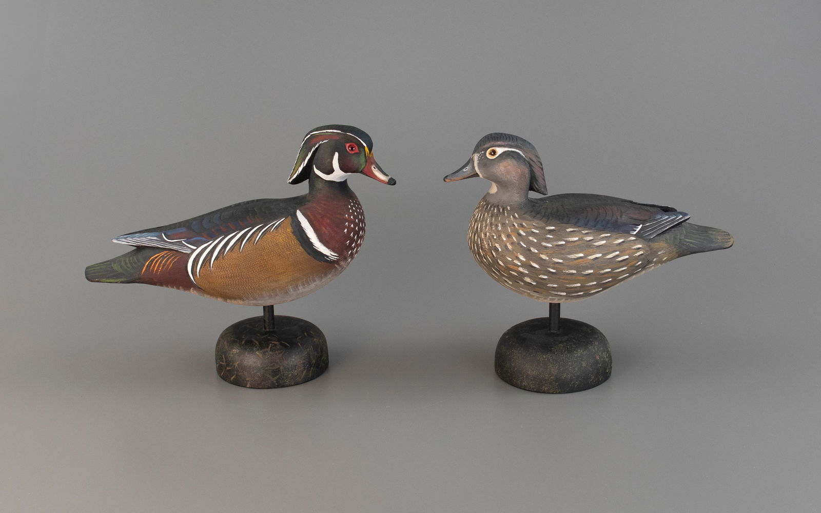 Standing Wood Duck Pair by Mike Borrett (b. 1960) (1 of 5)