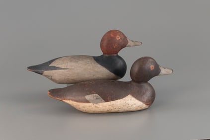 Standard-Grade Redhead Pair by Mason Decoy Factory (1896-1924)