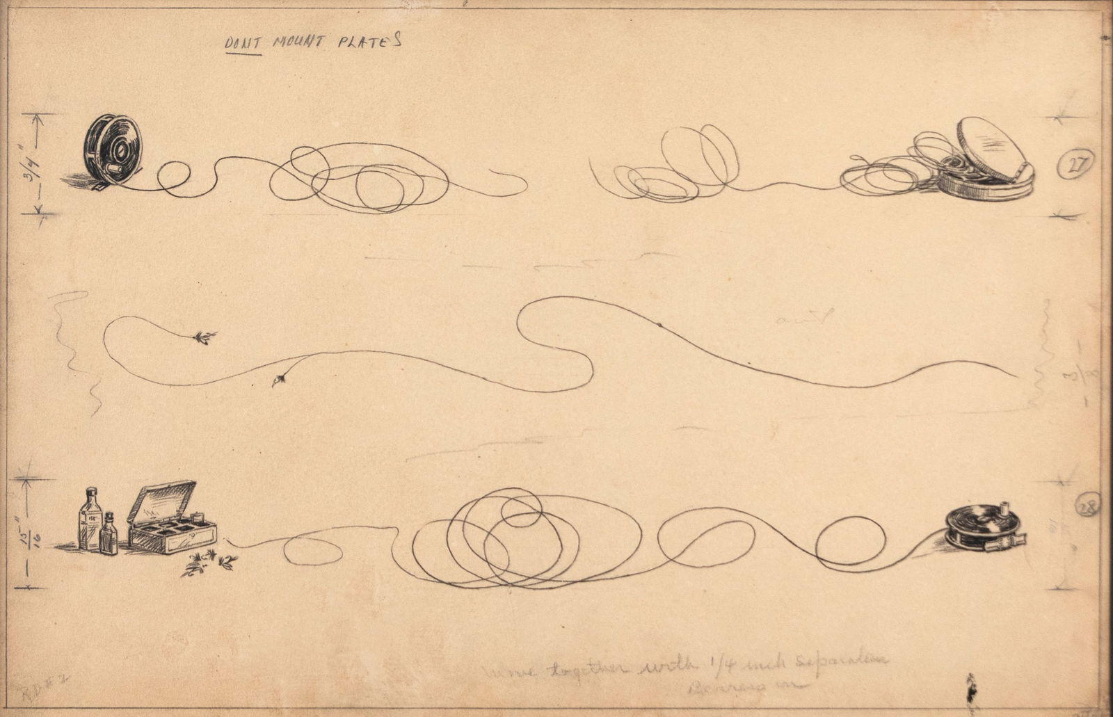 Aiden Lassell Ripley (1896-1969), Fly Reels Study (1 of 3)