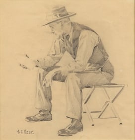 Arthur Burdett Frost (1851-1928), Drawing and Book