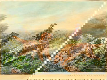Currier and Ives (1857-1907), American Field Sports - "Retrieving"