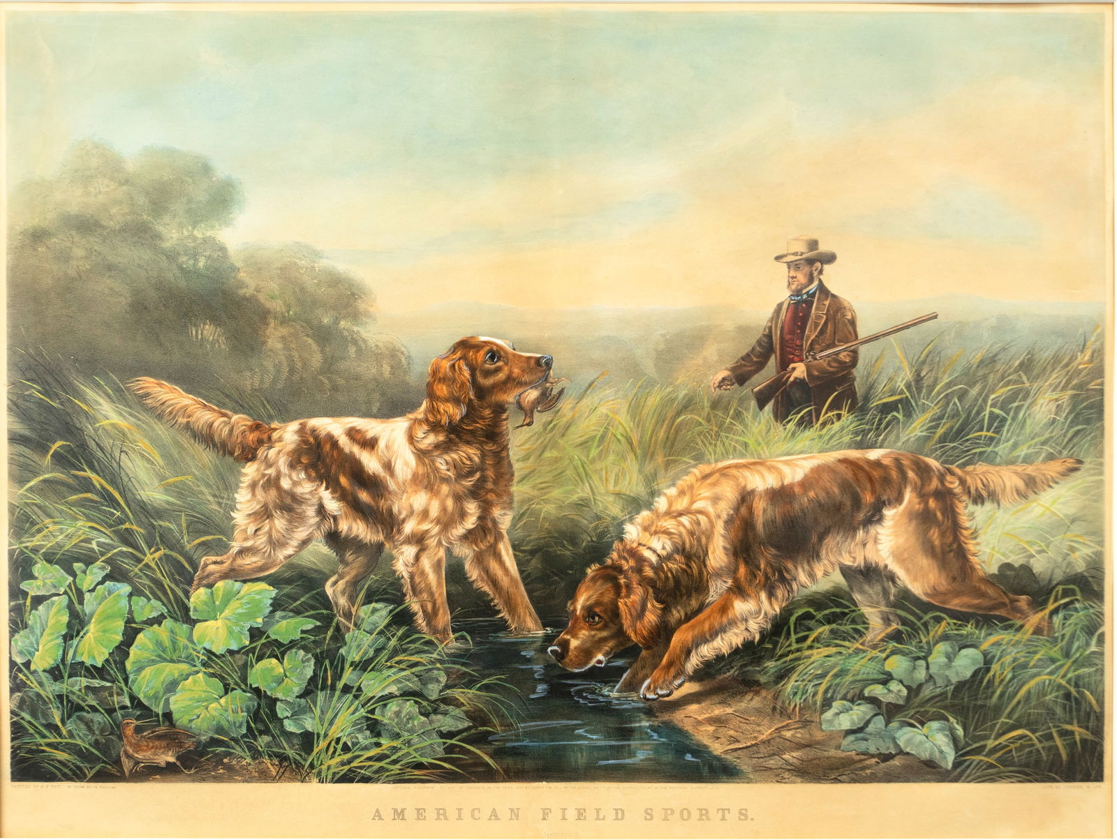 Currier and Ives (1857-1907), American Field Sports - "Retrieving" (1 of 3)