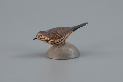 Miniature Song Sparrow by A. Elmer Crowell (1862-1952)