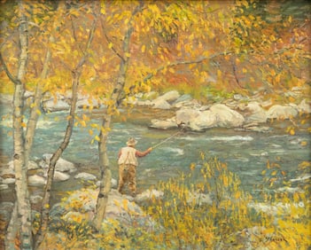 Lee Stroncek (b. 1952), Autumn in Gallatin Canyon