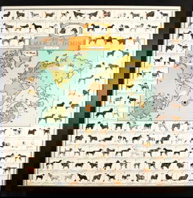 Joseph Charles Godfrey Jr. (1900-1972), Illustrated Map of Dogs