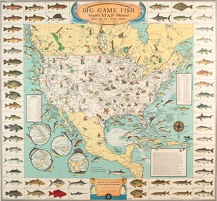 Joseph Charles Godfrey Jr. (1900-1972), Big Game Fish Map
