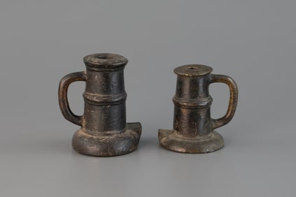 Two Bronze Signal Mortars