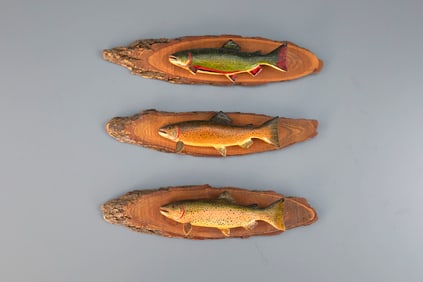 Three Trout Plaques by John C. Eddy (1913-1993)