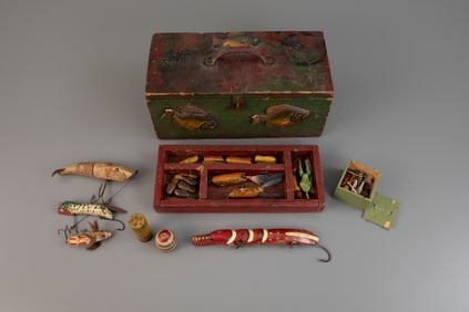 Decorated Fishing Box