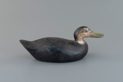 Premier-Grade Black Duck by Mason Decoy Factory (1896-1924)