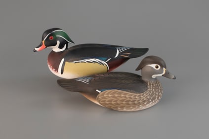 Wood Duck Pair by Oliver "Tuts" Lawson (b. 1938)