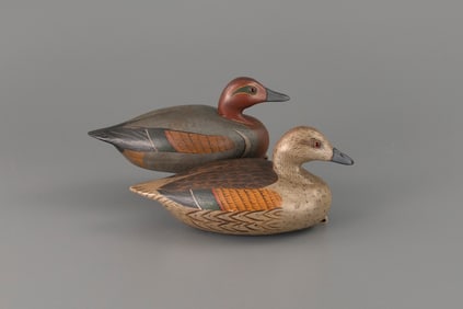 Green-Winged Teal Pair by Chris T. Sprague (1887-1983)